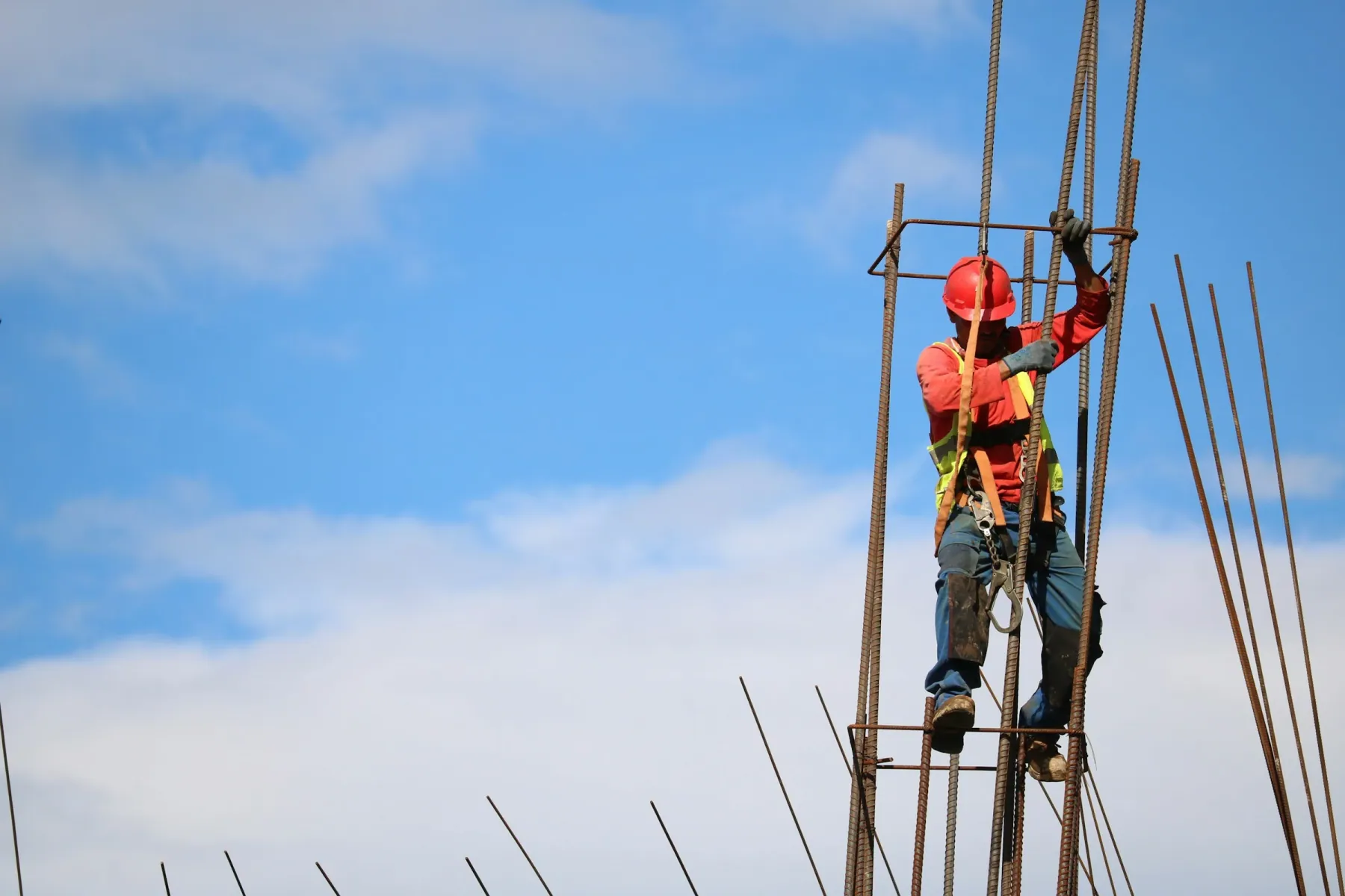 Builder inspecting a project